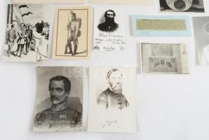 1848-hoz kapcsolódó (modern) fotók, nyomtatványok, összesen 13 db, vegyes méretben és állapotban