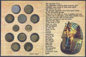 Egyiptom 1960-92. 1P,2P,5P,10P(2x),5M,10M (6x) összesen 12klf pénzérme gyűjtemény T:vegyes