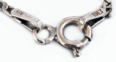 Ezüst (Ag) lánc üvegköves medállal, jelzett, bruttó 3,3g