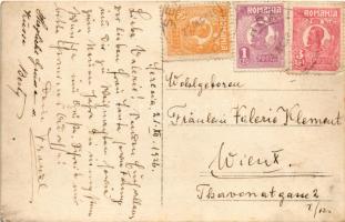 1926 Zernest, Zernyest, Zarnesti; Fő tér, farönkök / Hauptplatz / main square, logs. photo (EK)