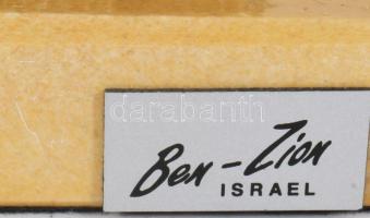 Jeruzsálemi emléktárgy 925-ös ezüst (Ag) borítással, talapzattal 18x8 cm