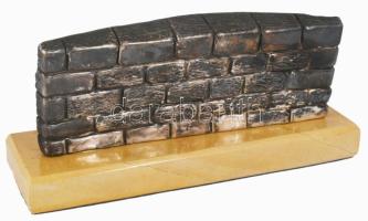 Jeruzsálemi emléktárgy 925-ös ezüst (Ag) borítással, talapzattal 18x8 cm