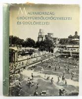 Magyarország gyógyfürdői, gyógyhelyei és üdülőhelyei. Szerk.: Farkas Károly, Frank Miklós, Schulhof Ödön, Székely Miklós. Bp., 1962, Medicina, 350+1 p. Gazdag képanyaggal illusztrált. Kiadói egészvászon kötés, javított, sérült kiadói illusztrált papír védőborítóban, jó állapotban.