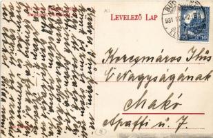 1931 Budapest XI. Dr. Frits Kálmán villája. Somlói út 11. A képeslap feladója Dr Frits Kálmánné Plei...