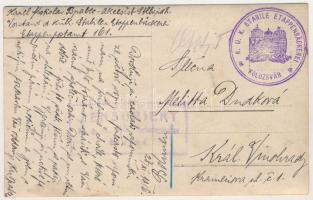 1916 Ismeretlen település, Színház (?) Földszinti páholy bejárat, lovas kocsi, photo + "K. u. K...