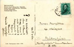 Budapest XI. Ferenc József Műegyetem, Könyvtár épület az összekötő híddal