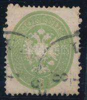 1863 3sld bélyeg (enyhe papírelvékonyodás / thin paper)