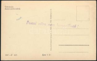 cca 1960 "Üdvözlet Balatonfüredről" levelezőlap, "Postai célra nem használható" ...