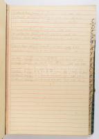 1943-1944 Szatmárnémeti (Satu Mare), Hazay Béla bőrnagykereskedésének eladási árjegyzéke, regiszteres, kb. 10-15 oldalon ceruzával írt bejegyzésekkel, félvászon-kötésben, 32x23x3 cm