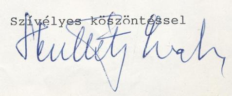 1955 Skultéty Csaba (1920-2015) újságíró, író saját kézzel aláírt levele + boríték