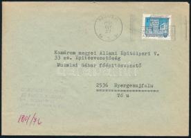 1976 Távolsági levél a keletbélyegzésen "már. / ápr." hónapjelzéssel, postatörténeti érdekesség