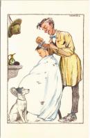 Cserkész fodrásznál. Magyar Cserkészszövetség Nagytábortanácsa kiadása, Korvin Testvérek offszetnyom...