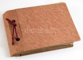 ca 1930 Budapesti és balatoni képek fotóalbumban, összesen 56 db kép, sok a Lánchidat ábrázoló 5,5x4...