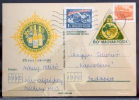 1877-1985 42 db díjjegyes levelezőlap, boríték, zömmel futott, jobbakkal, levél berakóban