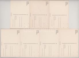 7 db MODERN postatiszta Ady Endre grafikai vers illusztrációs képeslap. Képzőművészeti Alap Kiadóvál...