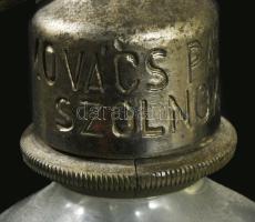 Kovács Pálné Szolnok kisméretű szódásüveg, m: 20 cm