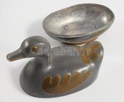 3 darab ón kacsa figurás tároló dísz, h: 17 cm alatt