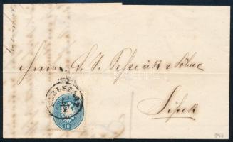 1864 10kr levélen "KARLSTADT" - Sissek