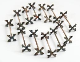 12 darabos ezüstözött késbak szett