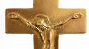 Francia réz feszület, 9,5x6,5 cm