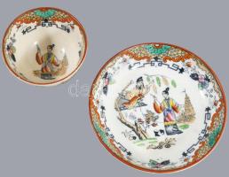 Boch "Timor" csésze alátéttel, jelzett, restaurált, d: 13 cm