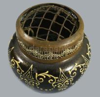 Antik üveg potpurri, m: 8,5 cm