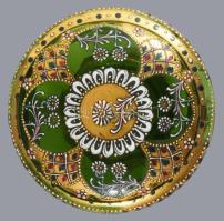 cca 1900 Zománcfestett bonbonier, m: 8,5 cm