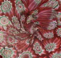 1900-1920 Fratelli Toso Murano millefiori csésze, jelzés nélkül, hibátlan, 8x4,5 cm