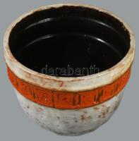 B. Várdeák Ildikó (1929? 2013): Nagy kaspó. Kézzel festett, jelzett, hibátlan d: 25 cm, m. 21 cm