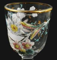 cca 1900 Talpas emlékpohár, m: 14,5, cm