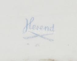 Herendi virág mintás kis cipő, Kézzel festett, jelzett, hibátlan d: 11 cm