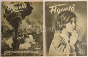 1946 A Képes Figyelő c. folyóirat 6 db száma, pengő inflációs árakkal