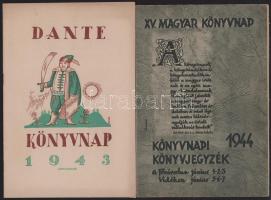 1941-1944 5 db könyvjegyzék - Révai tavaszi könyvei, Magyar könyvnap, Dante Könyvnap, XV. Magyar Kön...