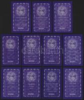 2001. Harry Potter 11 különböző 3D-s (3 dimenziós) gyűjthető kártya jó állapotban, benne: Bolyhoska,...