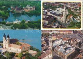 45 db MODERN magyar légi felvételes város képeslap / 45 modern Hungarian aerial view town postcards