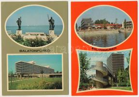 10 db MODERN magyar matricás város képeslap / 10 modern Hungarian sticker town postcards