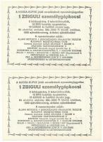 1981. "Márka Sorsjegy" (2x) a Borgazdasági Vállalatok Trösztjének sorsjátéka, I. sorozat, ...