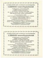 1981. "Márka Sorsjegy" (2x) a Borgazdasági Vállalatok Trösztjének sorsjátéka, I. sorozat, ...