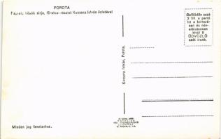 Porota (Borota), paplak, hősök sírja, Fő utcai részlet Kucser István üzletével. Kucsera István kiadá...