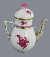 Herendi Apponyi mintás 6 személyes mokkás készlet. Kézzel festett, jelzett, cukortartója hiányzik, k...