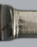 6 darab ezüst (Ag) nyelű kés, jelzett, Bécs, 1872-1922, 800 ezrelékes ezüst, h: 25 cm