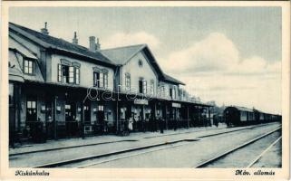 1933 Kiskunhalas, MÁV vasútállomás, vonat. Aigner Lajos (Rb)