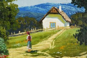 Neogrády László (1896-1962): Hazafelé. Olaj, vászonon. Jelezve jobbra lent. Hátoldalán "Artes&q...