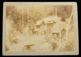 cca 1910 Lupény, Erdély, vasúti híd, vasútállomás, fatelep, templom, bányabejárat, stb., Adler Mór, ...