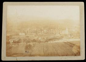 cca 1910 Lupény, Erdély, vasúti híd, vasútállomás, fatelep, templom, bányabejárat, stb., Adler Mór, ...