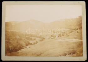 cca 1910 Lupény, Erdély, vasúti híd, vasútállomás, fatelep, templom, bányabejárat, stb., Adler Mór, ...