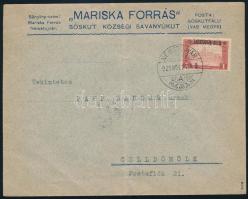 Nyugat-Magyarország III. 1921 Céges levél Parlament 1K bérmentesítéssel "NÉMETÚJVÁR" - Celldömölk, Bodor vizsgálójellel