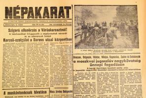 1956. október-november, a Magyar Honvéd, Népakarat, Népszava vegyes számai