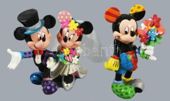 Walt Disney Britto Mickey Mouse 2 db műgyanta figura. Jelzett, hibátlan 21 cm