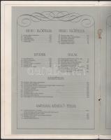 1990 Hotel Budapest I. oszt. étterem étlap, kissé viseltes borítóval, 35x25 cm